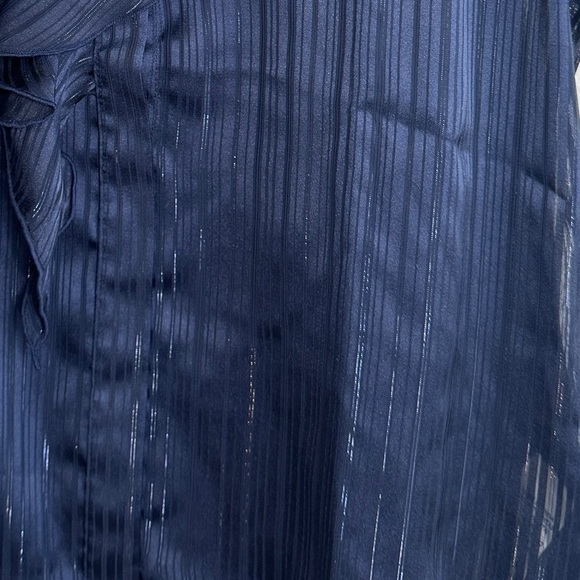 7 FOR ALL MANKIND Sparkle Ruffled Sleeveless Top Size M - Picture 8 of 13